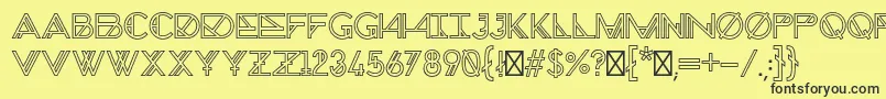 ChronicOutline Font – Black Fonts on Yellow Background