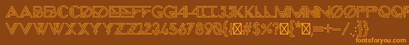 ChronicOutline Font – Orange Fonts on Brown Background