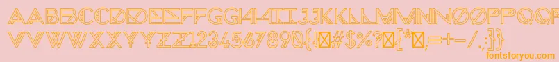 ChronicOutline Font – Orange Fonts on Pink Background