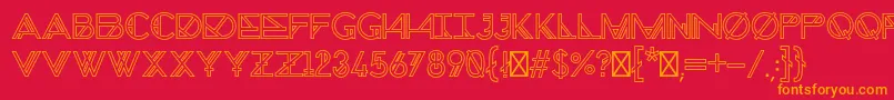 ChronicOutline Font – Orange Fonts on Red Background