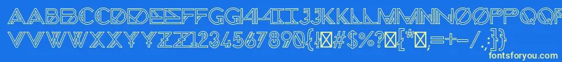 ChronicOutline Font – Yellow Fonts on Blue Background