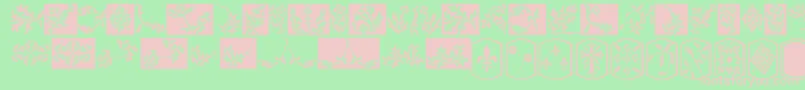 OldEnglishDingbats Font – Pink Fonts on Green Background