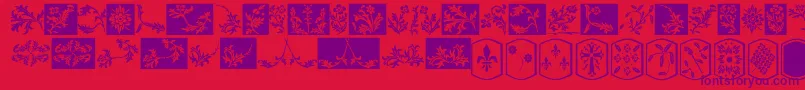 OldEnglishDingbats Font – Purple Fonts on Red Background