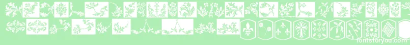 OldEnglishDingbats Font – White Fonts on Green Background