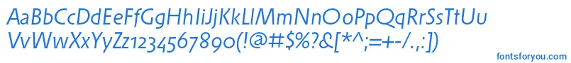 Police SolperaosfItalic – polices bleues sur fond blanc