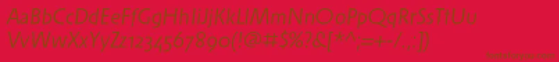 Police SolperaosfItalic – polices brunes sur fond rouge