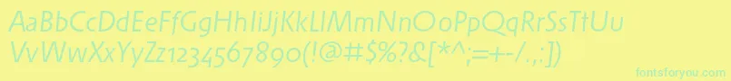Czcionka SolperaosfItalic – zielone czcionki na żółtym tle