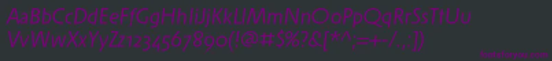 SolperaosfItalic Font – Purple Fonts on Black Background