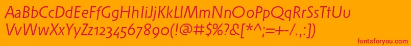 SolperaosfItalic Font – Red Fonts on Orange Background