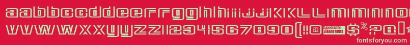 Deluxedu Font – Green Fonts on Red Background