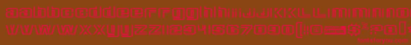 Deluxedu Font – Red Fonts on Brown Background