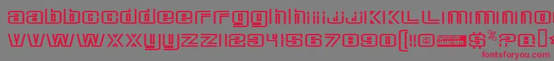 Deluxedu Font – Red Fonts on Gray Background