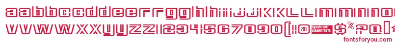 Deluxedu Font – Red Fonts on White Background