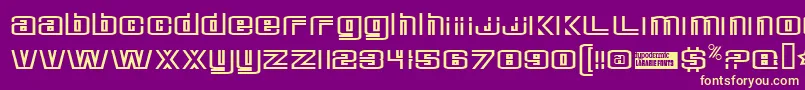 Deluxedu Font – Yellow Fonts on Purple Background