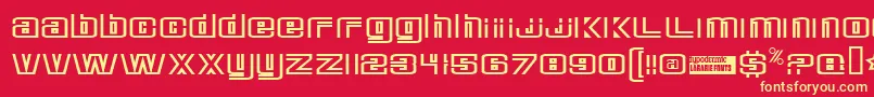 Deluxedu Font – Yellow Fonts on Red Background