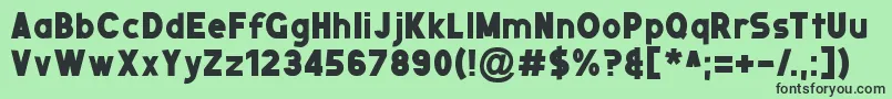 NuernbergMesse Font – Black Fonts on Green Background