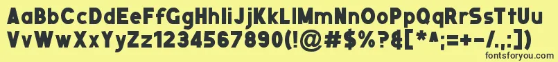 NuernbergMesse Font – Black Fonts on Yellow Background