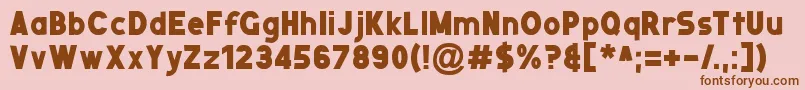 NuernbergMesse Font – Brown Fonts on Pink Background