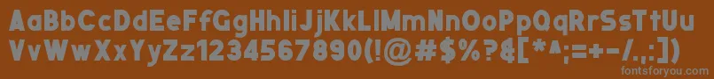 NuernbergMesse Font – Gray Fonts on Brown Background