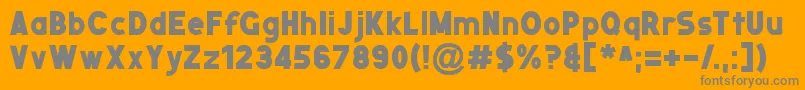 NuernbergMesse Font – Gray Fonts on Orange Background