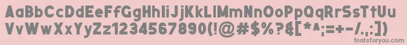 NuernbergMesse Font – Gray Fonts on Pink Background