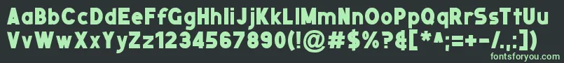 NuernbergMesse Font – Green Fonts on Black Background