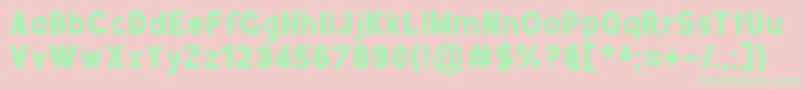 NuernbergMesse Font – Green Fonts on Pink Background