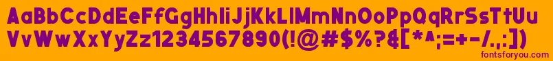 NuernbergMesse Font – Purple Fonts on Orange Background