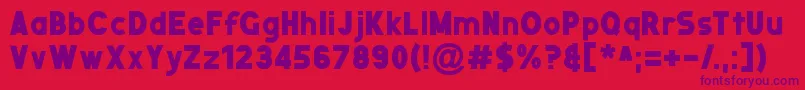 NuernbergMesse Font – Purple Fonts on Red Background