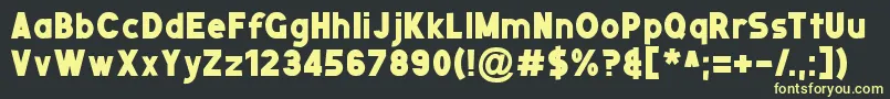 NuernbergMesse Font – Yellow Fonts on Black Background