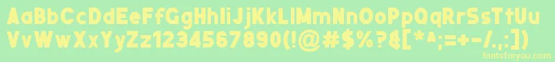 NuernbergMesse Font – Yellow Fonts on Green Background