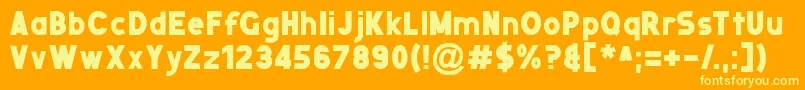 NuernbergMesse Font – Yellow Fonts on Orange Background