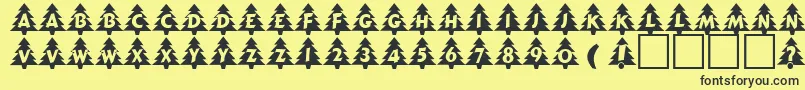 TanneNormalDbフォントについての詳細 フォントTanneNormalDb – 黒い文字の黄色い背景