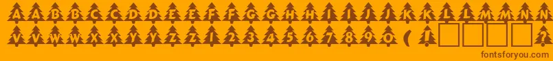 Saiba mais sobre a fonte TanneNormalDb Fonte TanneNormalDb – fontes marrons em um fundo laranja