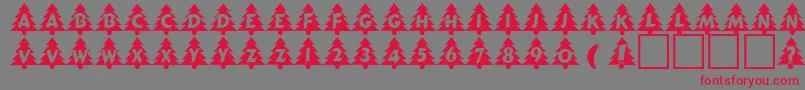 TanneNormalDb Font – Red Fonts on Gray Background