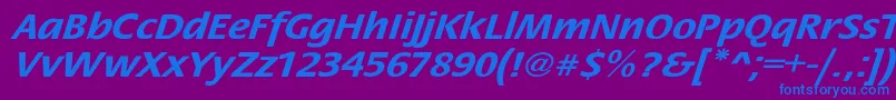 StackextoblBol Font – Blue Fonts on Purple Background