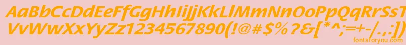 StackextoblBol Font – Orange Fonts on Pink Background