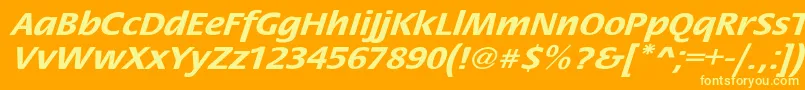 StackextoblBol Font – Yellow Fonts on Orange Background