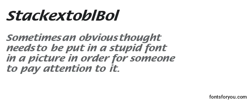 StackextoblBol Font