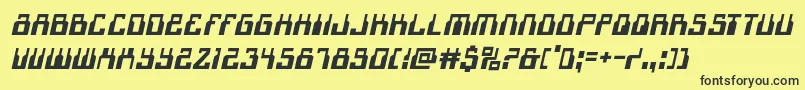 1968odysseyital Font – Black Fonts on Yellow Background