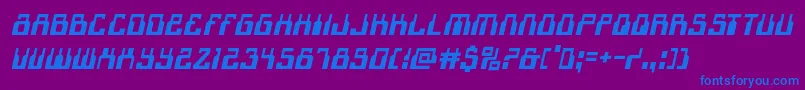 1968odysseyital Font – Blue Fonts on Purple Background