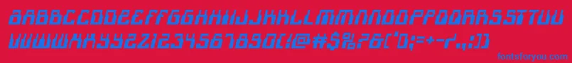 1968odysseyital Font – Blue Fonts on Red Background