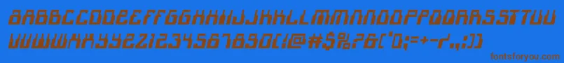 1968odysseyital Font – Brown Fonts on Blue Background