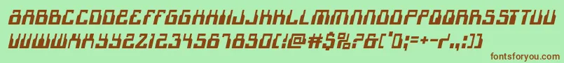 1968odysseyital Font – Brown Fonts on Green Background