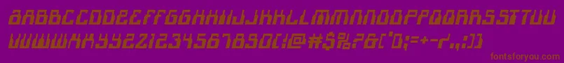 1968odysseyital Font – Brown Fonts on Purple Background