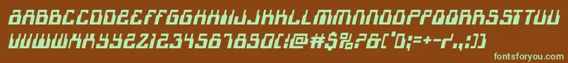 1968odysseyital Font – Green Fonts on Brown Background