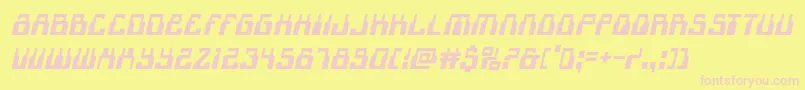 1968odysseyital Font – Pink Fonts on Yellow Background