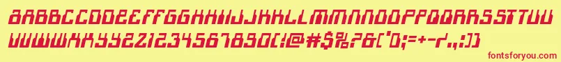 1968odysseyital Font – Red Fonts on Yellow Background