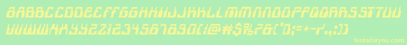 1968odysseyital Font – Yellow Fonts on Green Background