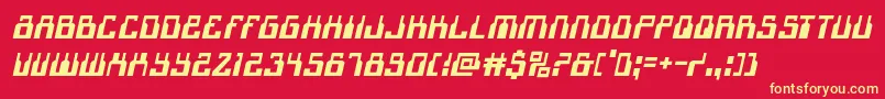 1968odysseyital Font – Yellow Fonts on Red Background